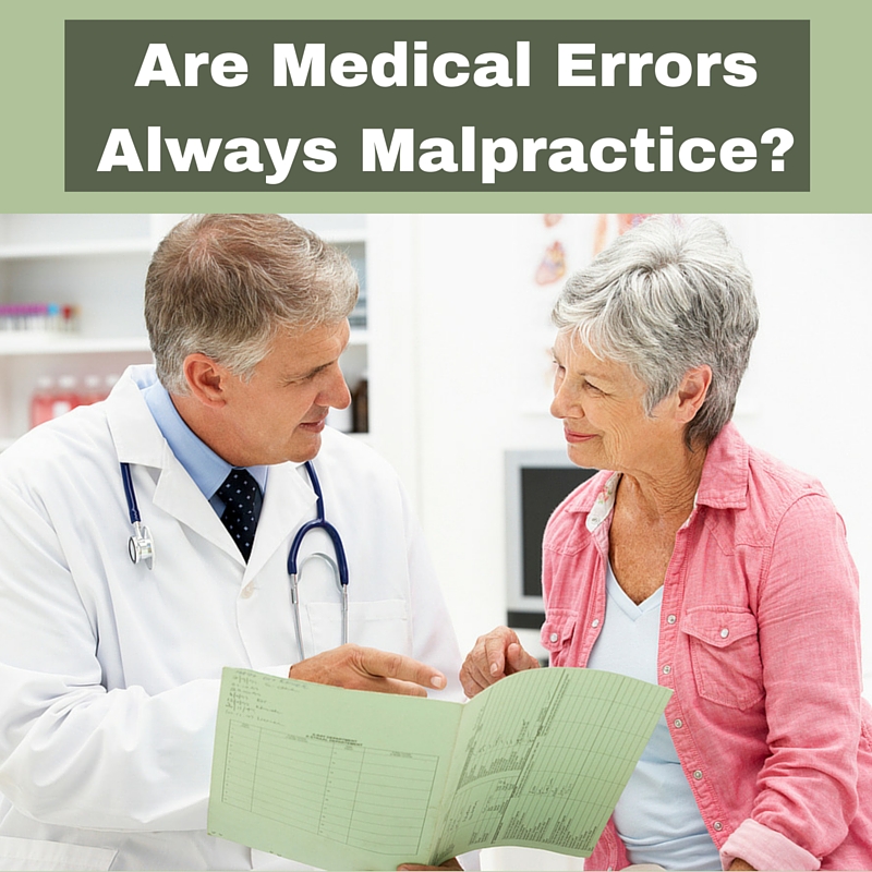 Are Medical Errors Always Malpractice